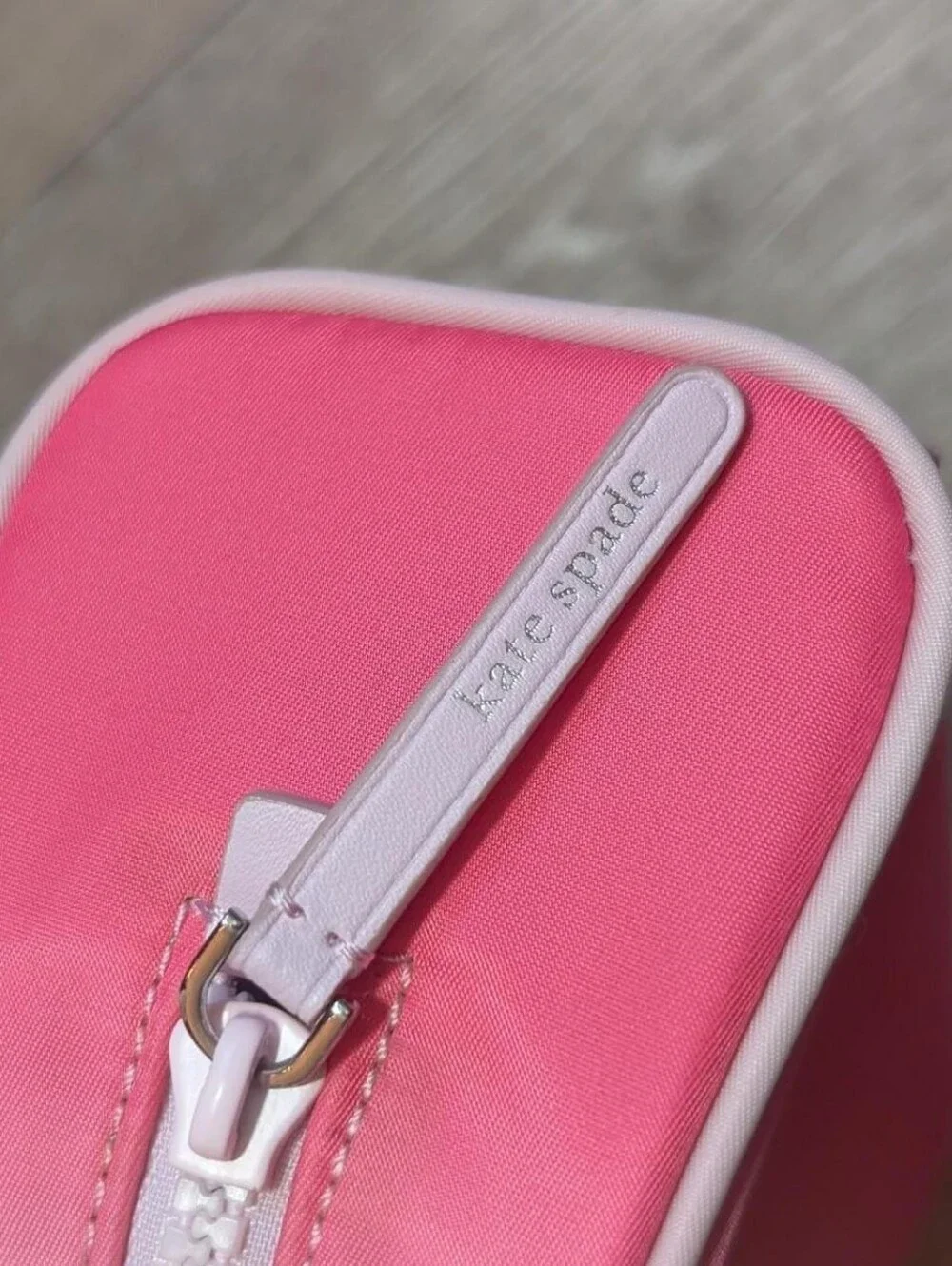 Kate Spade Jae Degrade Medium Dome Cosmetic Case Bag - Radiant Pink Ombre